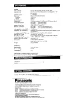 Предварительный просмотр 7 страницы Panasonic WV-BF300 Operating Instructions Manual