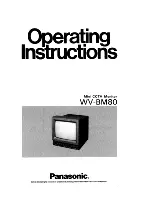 Panasonic WV-BM80 Operating Instructions Manual preview