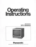 Panasonic WV-BM900 Operating Instructions Manual предпросмотр