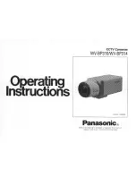 Предварительный просмотр 1 страницы Panasonic WV-BP310 Operating Instructions Manual