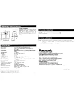 Preview for 4 page of Panasonic WV-BP50 User Manual