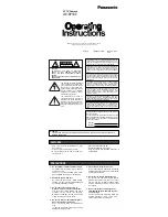 Panasonic WV-BP50E Operating	 Instruction preview