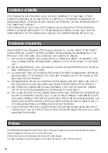 Preview for 8 page of Panasonic WV-BWC4000 Important Information Manual