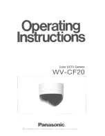 Panasonic WV-CF20 Operating Instructions Manual preview