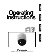 Panasonic WV-CF250 Operating Instructions Manual предпросмотр