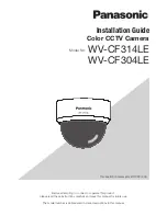 Предварительный просмотр 1 страницы Panasonic WV-CF304LE Installation Manual