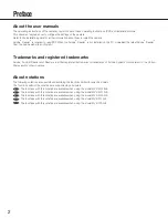 Preview for 2 page of Panasonic WV-CF304LE Operating Instructions Manual