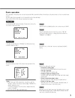 Preview for 5 page of Panasonic WV-CF304LE Operating Instructions Manual