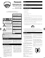 Preview for 1 page of Panasonic WV-CF334E Operating Instructions