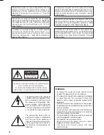 Preview for 2 page of Panasonic WV-CF344E Installation Manual