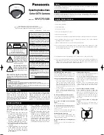 Preview for 1 page of Panasonic WV-CF364E Operating Instructions