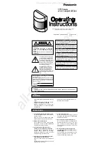 Panasonic WV-CF400 Operating Instructions preview