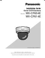 Preview for 1 page of Panasonic WV-CF614/E Series Installation Manual