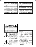 Preview for 2 page of Panasonic WV-CF614/E Series Installation Manual