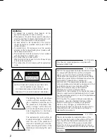 Предварительный просмотр 2 страницы Panasonic WV-CF624 Installation Manual