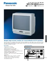 Panasonic WV-CK2020A - 20" CRT Display Specifications preview
