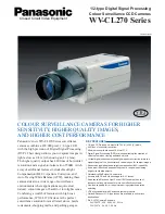 Предварительный просмотр 1 страницы Panasonic WV-CL270 Specification Sheet