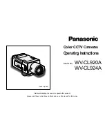 Preview for 1 page of Panasonic WV-CL924A Operating Instructions Manual