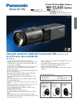 Preview for 1 page of Panasonic WV-CL930 Series Specifications