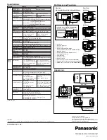 Предварительный просмотр 2 страницы Panasonic WV-CL930 Series Specifications