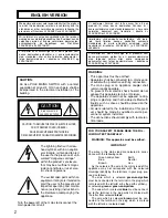 Preview for 2 page of Panasonic WV-CLR930 Operating Instructions Manual