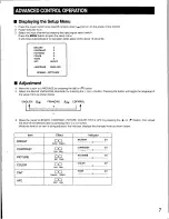 Предварительный просмотр 7 страницы Panasonic WV-CM1020 Operating Instructions Manual