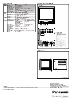 Предварительный просмотр 2 страницы Panasonic WV-CM1020 Specifications