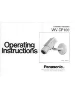 Предварительный просмотр 1 страницы Panasonic WV-CP100 Operating Instructions Manual