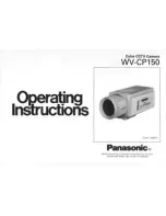 Panasonic WV-CP150 Operating Instructions Manual preview