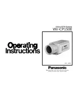 Предварительный просмотр 1 страницы Panasonic WV-CP150E Operating Instructions Manual