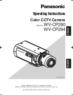 Panasonic WV-CP290 series Operating Instructions Manual предпросмотр