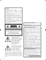 Предварительный просмотр 2 страницы Panasonic WV-CP290 series Operating Instructions Manual