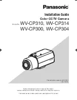 Panasonic WV-CP300 Series Installation Manual preview