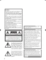 Preview for 2 page of Panasonic WV-CP300 Series Installation Manual