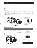 Preview for 13 page of Panasonic WV-CP300G Installation Manual