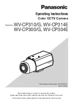 Panasonic WV-CP300G Operating Instructions Manual preview