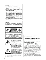 Preview for 2 page of Panasonic WV-CP500/G Installation Manual
