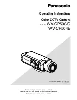 Preview for 1 page of Panasonic WV-CP500/G Operating Instructions Manual