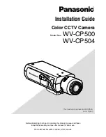Panasonic WV-CP500 series Installation Manual preview