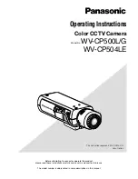 Panasonic WV-CP500L Operating Instructions Manual preview