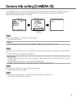 Предварительный просмотр 7 страницы Panasonic WV-CP500L Operating Instructions Manual