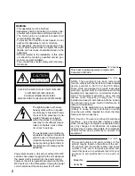 Preview for 2 page of Panasonic WV-CP504 Installation Manual