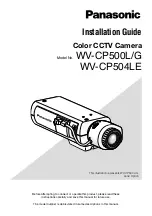 Preview for 1 page of Panasonic WV-CP504LE Installation Manual