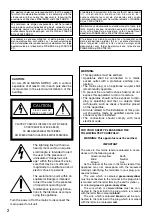 Preview for 2 page of Panasonic WV-CP504LE Installation Manual