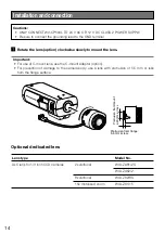 Preview for 14 page of Panasonic WV-CP504LE Installation Manual