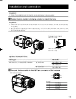 Preview for 13 page of Panasonic WV-CP600/G Installation Manual