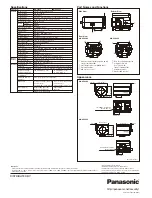 Preview for 2 page of Panasonic WV-CP620 Specification