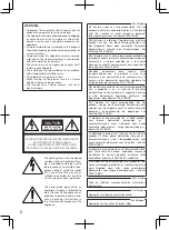 Предварительный просмотр 2 страницы Panasonic WV-CP630 Installation Manual