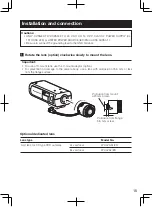 Preview for 15 page of Panasonic WV-CP630 Installation Manual