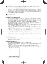 Preview for 23 page of Panasonic WV-CP630 Installation Manual